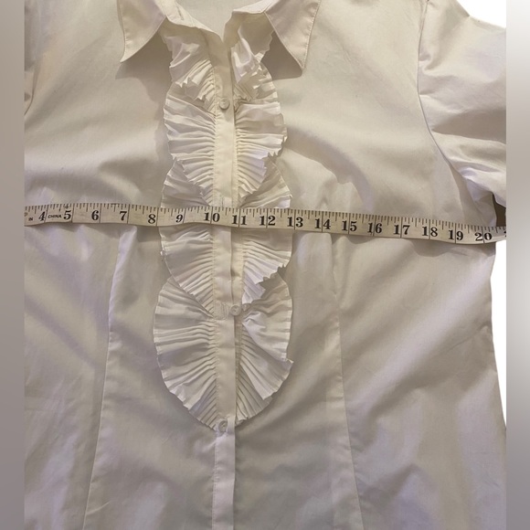 Talbots front ruffle blouse - Picture 6 of 9